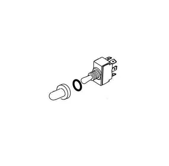 736-2300 – BARKER Trailer Tongue Jack Switch, For Barker PowerPac Jack Toggle Switch 12 Volt DC Non-Lighted With Safe...